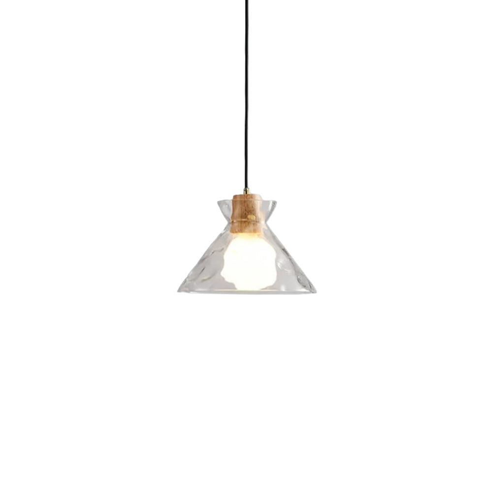 Vale Farmhouse Hammered Glass Dome Pendant Light