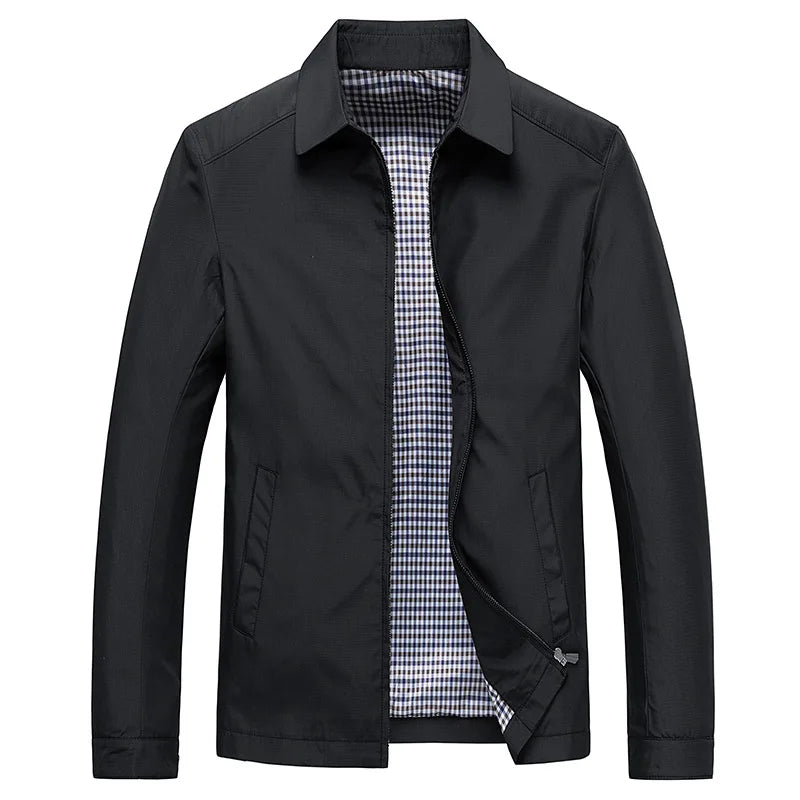 Minimalist Zipper Front Casual Summer Jacket for Men