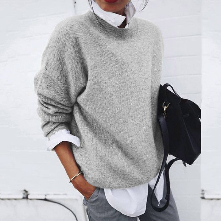 Modern Soft Knit Everyday Sweater – Comfortable Round Neck or V-Neck Design
