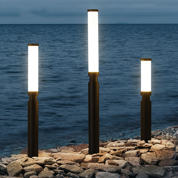 Modern Minimalist Acrylic Aluminum Hardware Lipstick Design LED Outdoor Lawn Floor Lamp For Outdoors