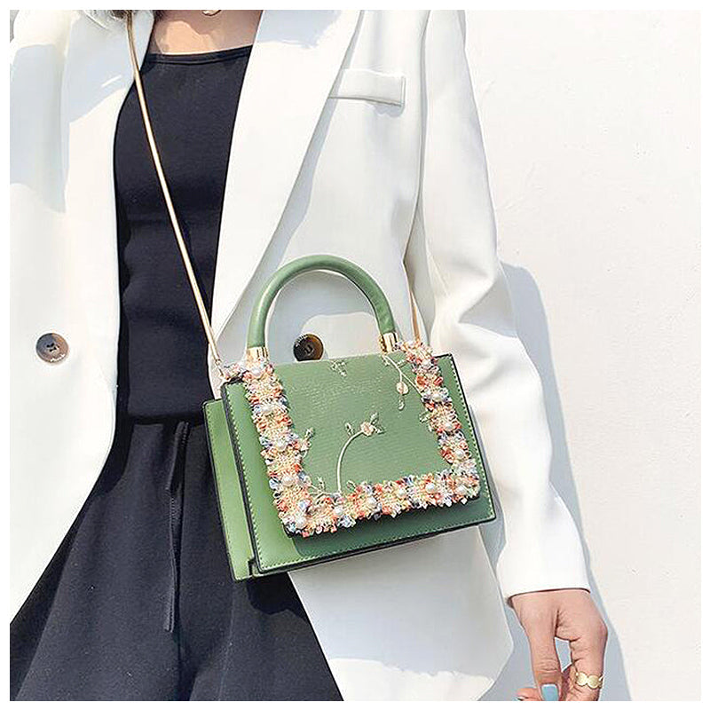 Calla – Floral Embroidered Mini Handbag