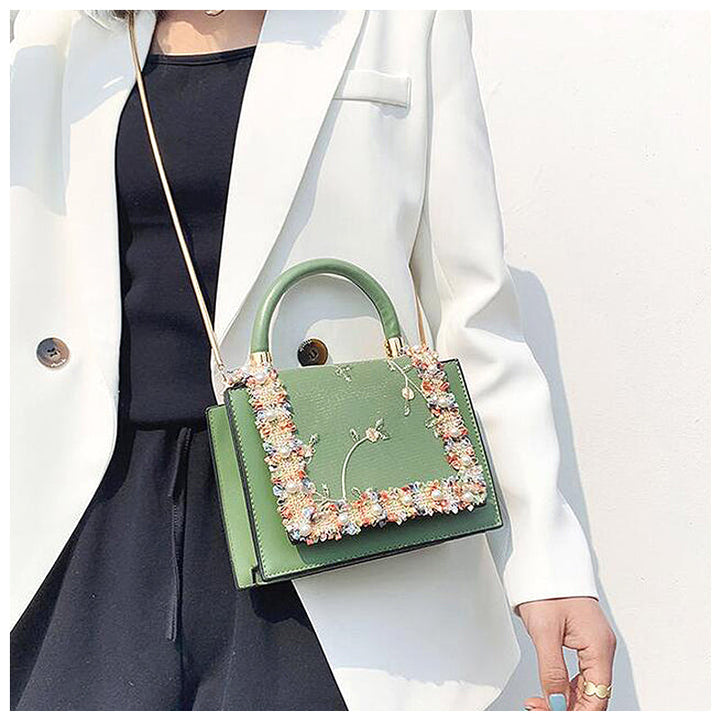 Calla – Floral Embroidered Mini Handbag