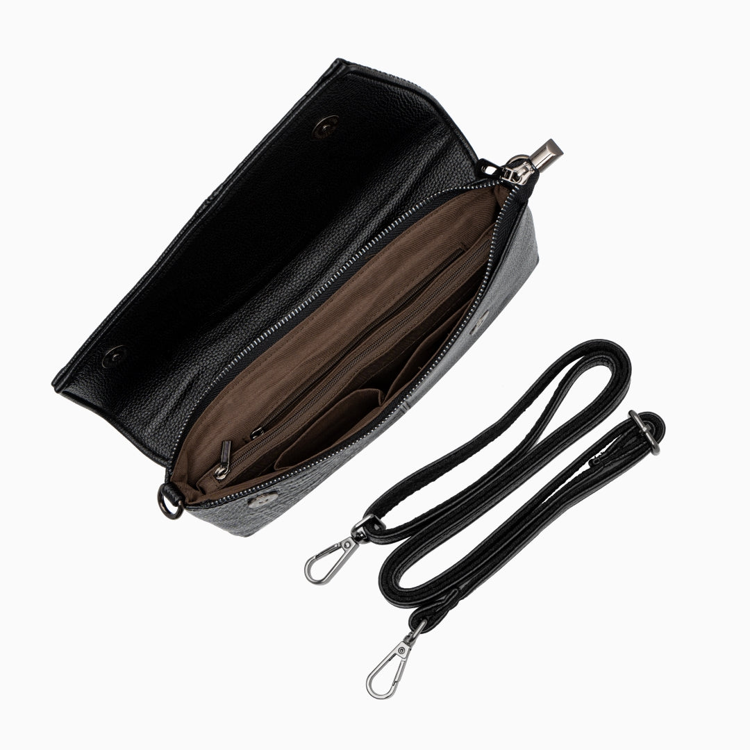 Orla – Croc Embossed Leather Top Handle Crossbody Bag