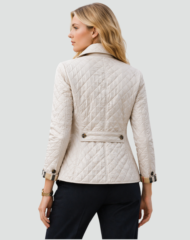 Mid-Season Jacket for Women Regular Fit Quilted with Collar and Buttons