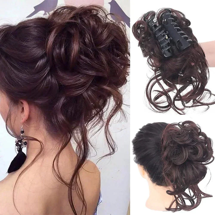 Volumizing Curly Hair Clip-In Bun – Instant Volume and Natural Curls