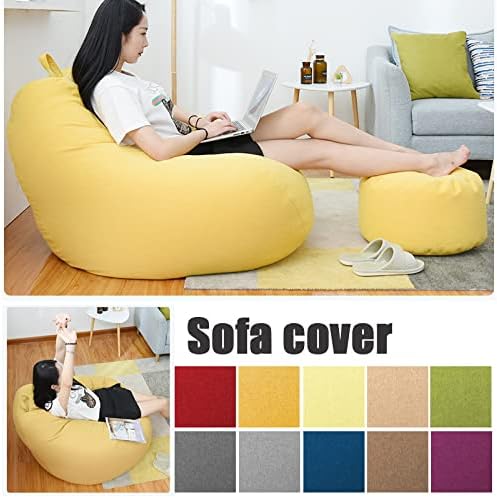 Linen Polyester Bean Bag Cover – Ergonomic Seating Solution