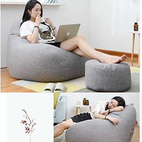 Linen Polyester Bean Bag Cover – Ergonomic Seating Solution