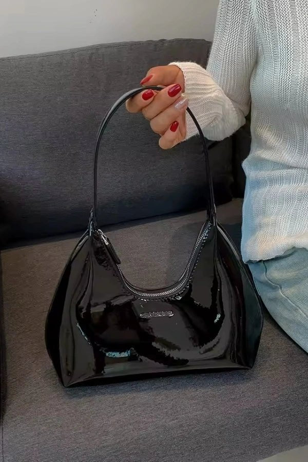 Vera – Women's Patent Vegan Leather Shoulder Bag