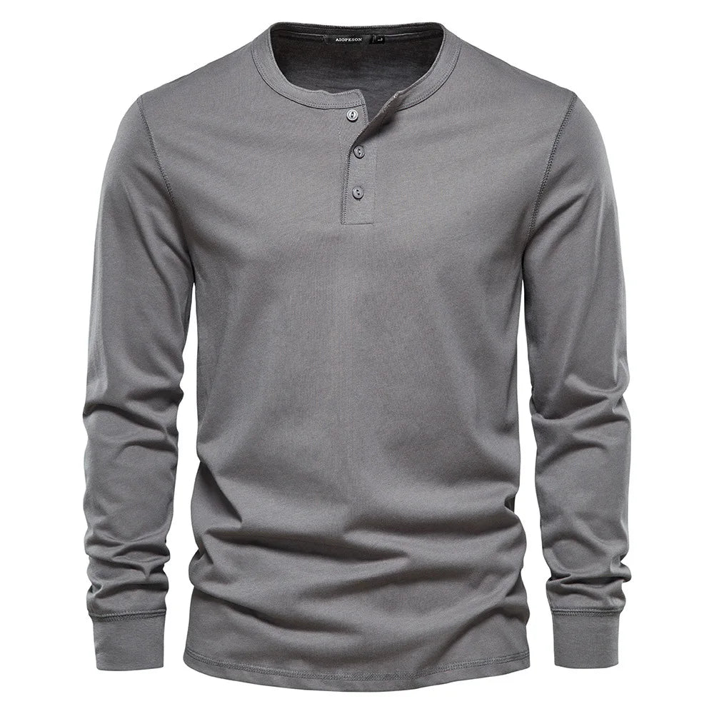 Men's Long Sleeve Shirt with Buttons Casual Comfortable Fit