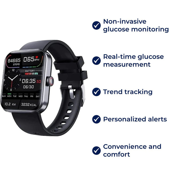 Real-Time Glucose Tracking Smartwatch – Non-Invasive Monitoring with Trend Alerts