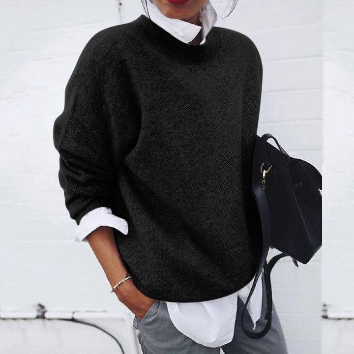 Modern Soft Knit Everyday Sweater – Comfortable Round Neck or V-Neck Design