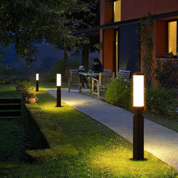 Modern Minimalist Acrylic Aluminum Hardware Lipstick Design LED Outdoor Lawn Floor Lamp For Outdoors