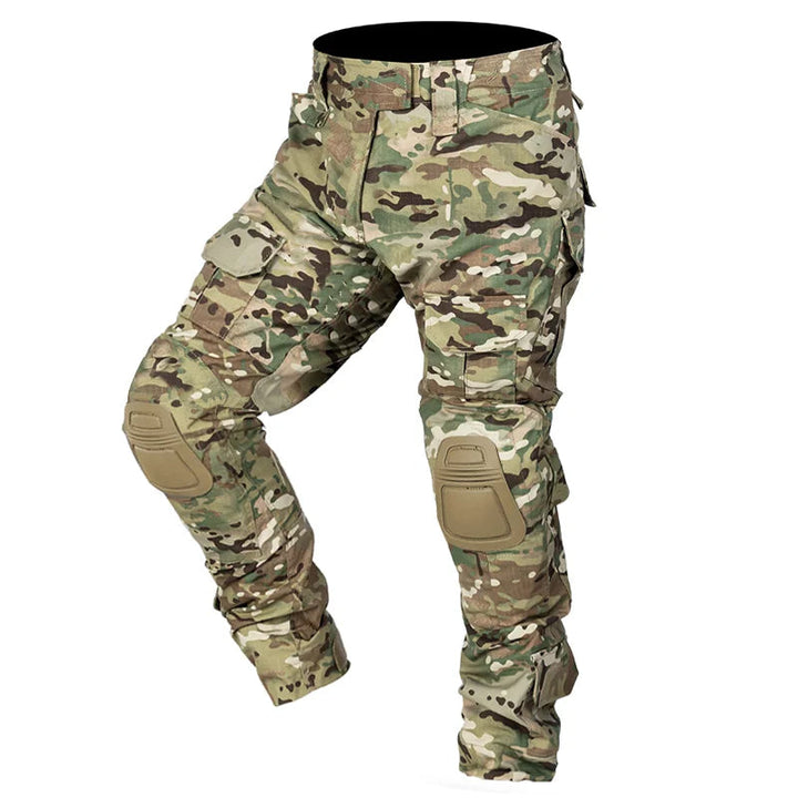 Men's Tactical Cargo Trousers with Integrated Knee Pads – Camouflage