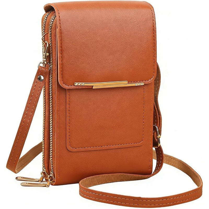 Premium RFID-Blocking Crossbody Phone Wallet with Waterproof Pocket for Phones Up to 6.7"