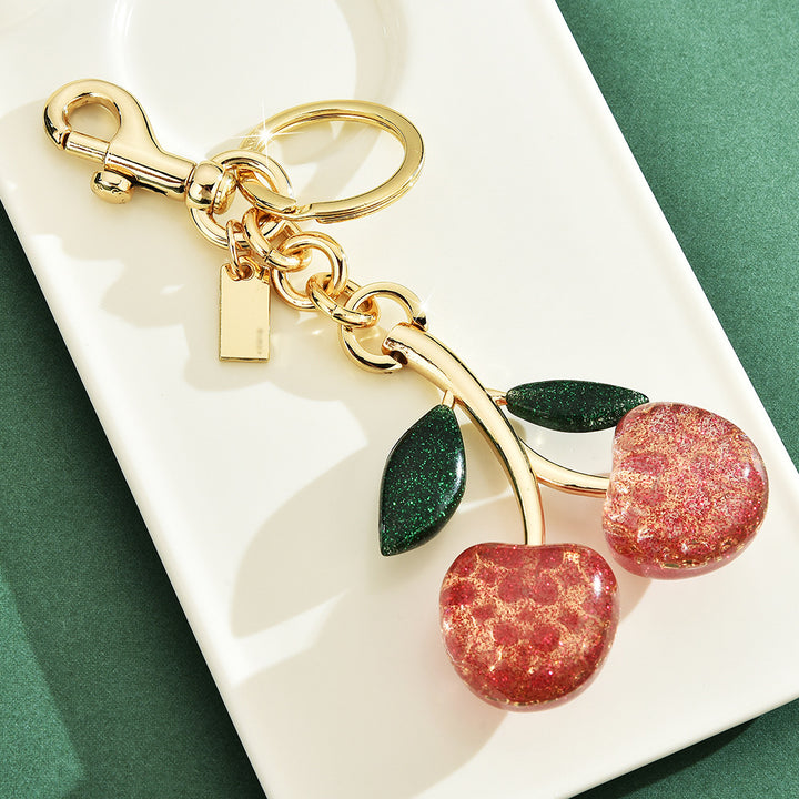 Luxe Cherry – Crystal Cherry Bag Charm Keychain