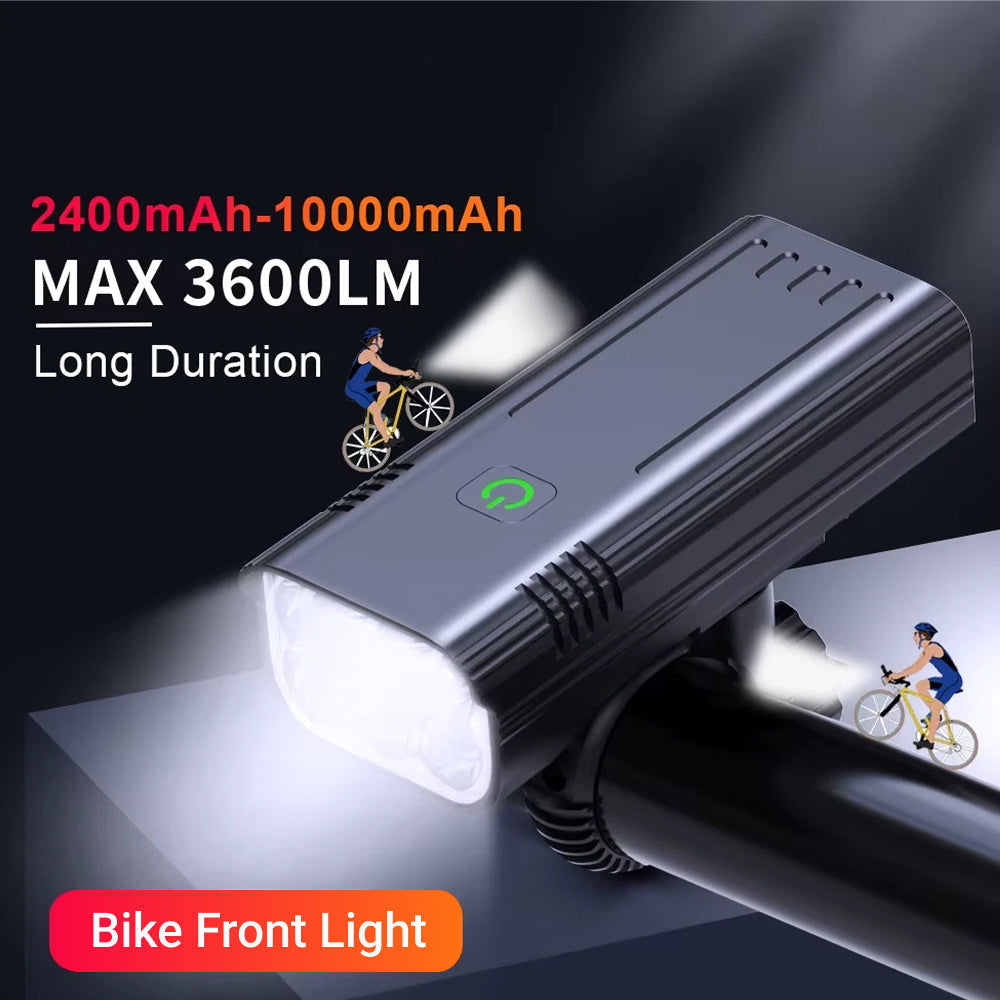 High-Power LED Bike Light with Power Bank - 300M Beam, 10-Hour Battery