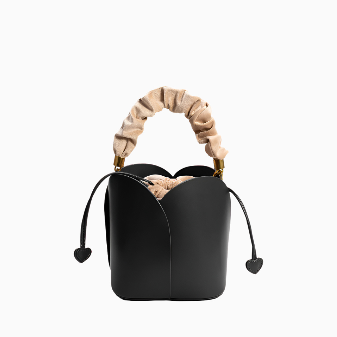 Mila – Bucket Bag with Ruched Drawstring Top and Crossbody Strap