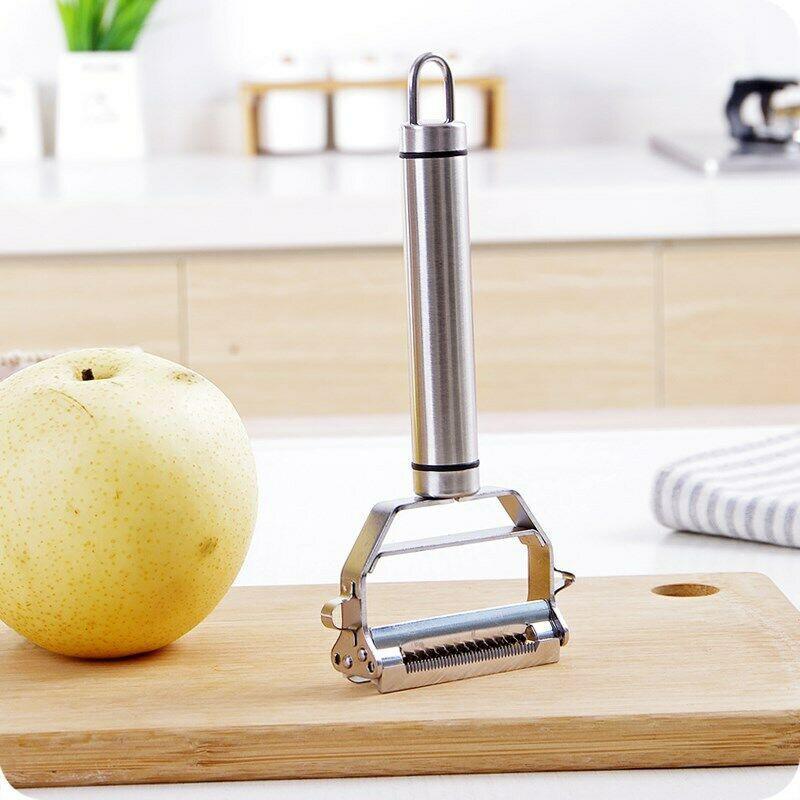 Dual-Blade Stainless Steel Vegetable Peeler and Julienne Cutter