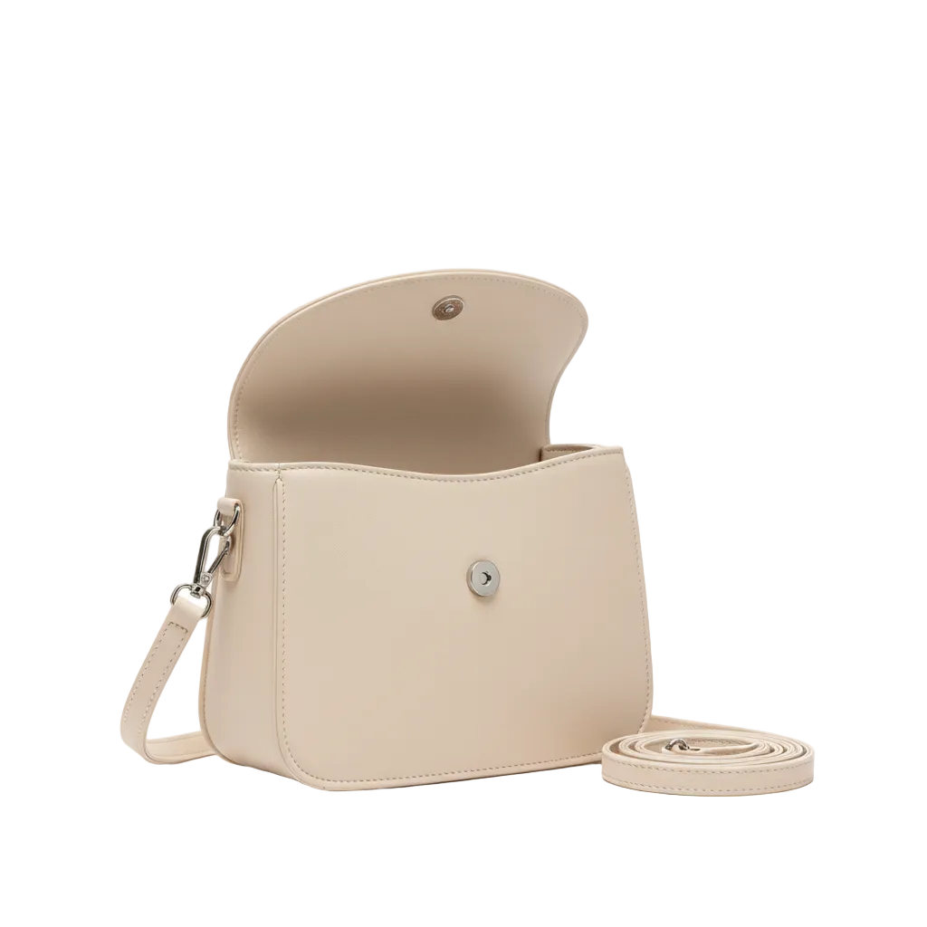 Vesper – Women’s Faux Leather Shoulder Bag with Structured Flap Design and Slim Strap