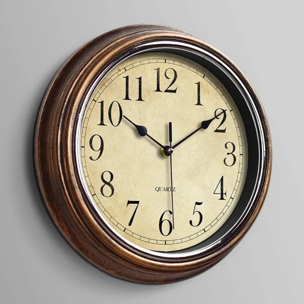 Silent Sweep Wall Clock, 12" Non-Ticking Quartz Design