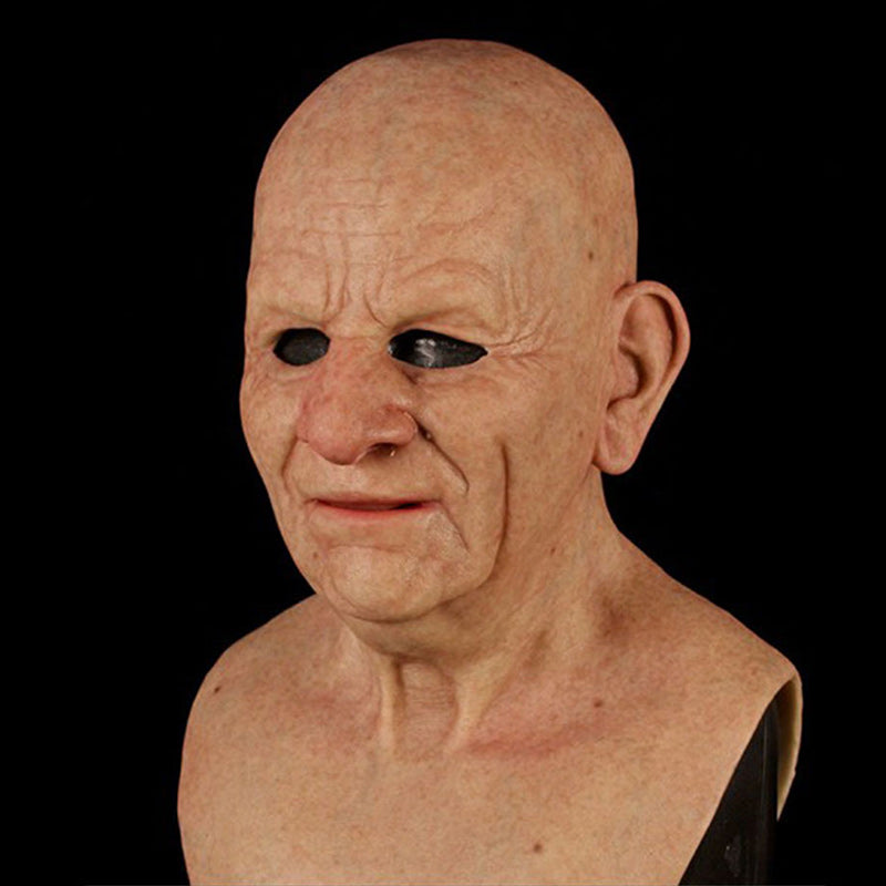Realistic Latex Transformation Mask with Detailed Beard – Premium Costume Disguise