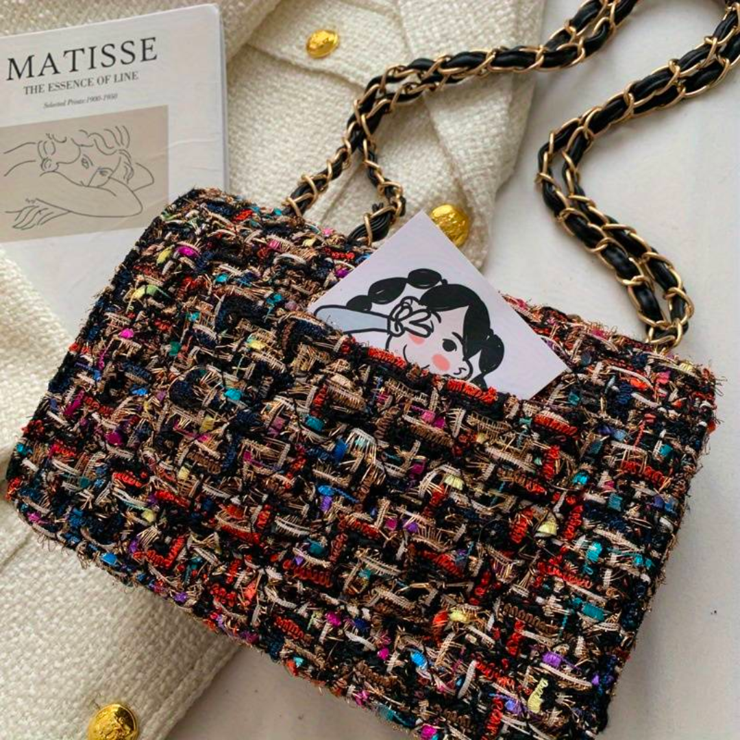 Lumi – Tweed Chain Shoulder Bag for Women