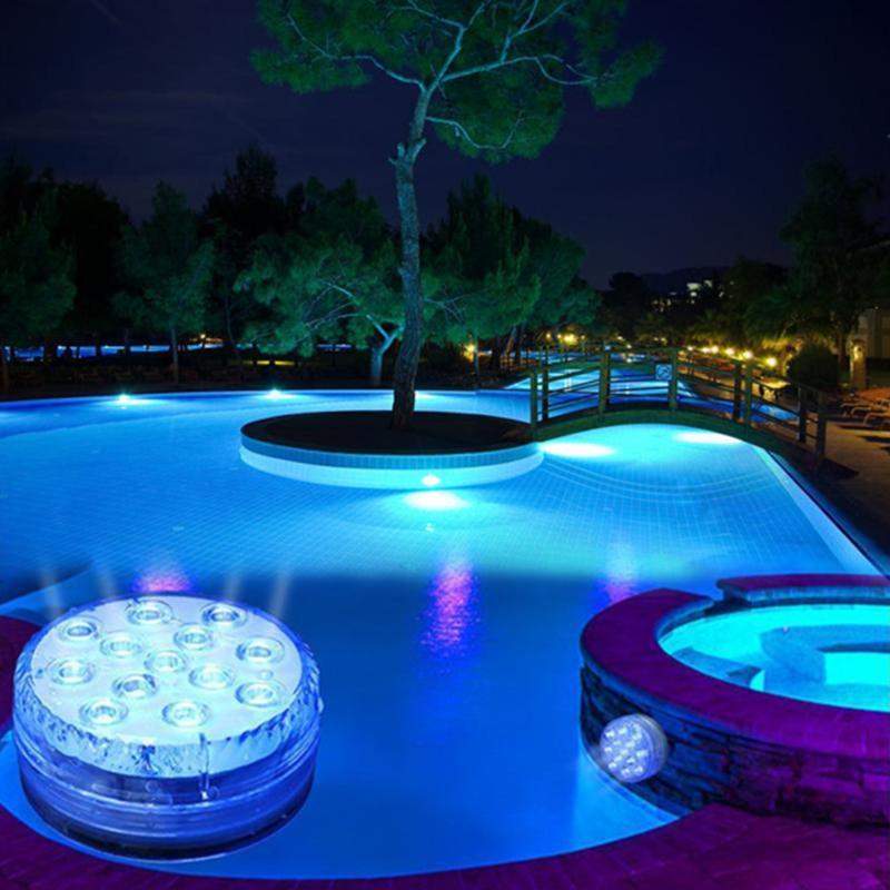 Remote Control Submersible LED Pool Light with Suction Cups - 12 Color Modes