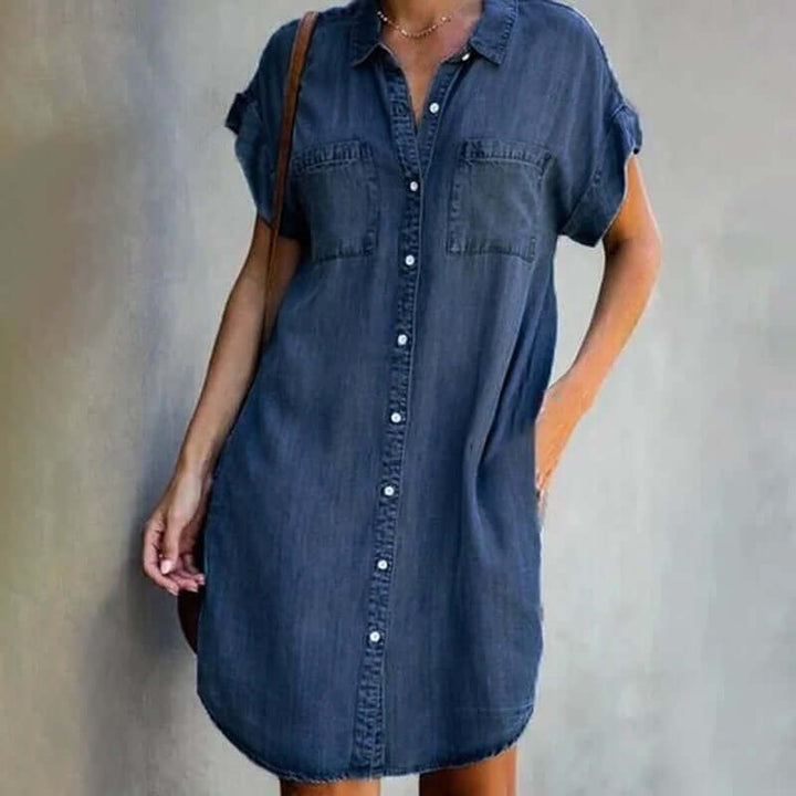 Denim Dress for Women with Comfortable Fit and Timeless Design