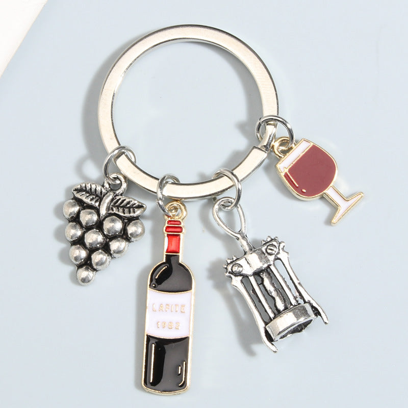 Vino – Wine Charm Keychain & Bag Charm Set