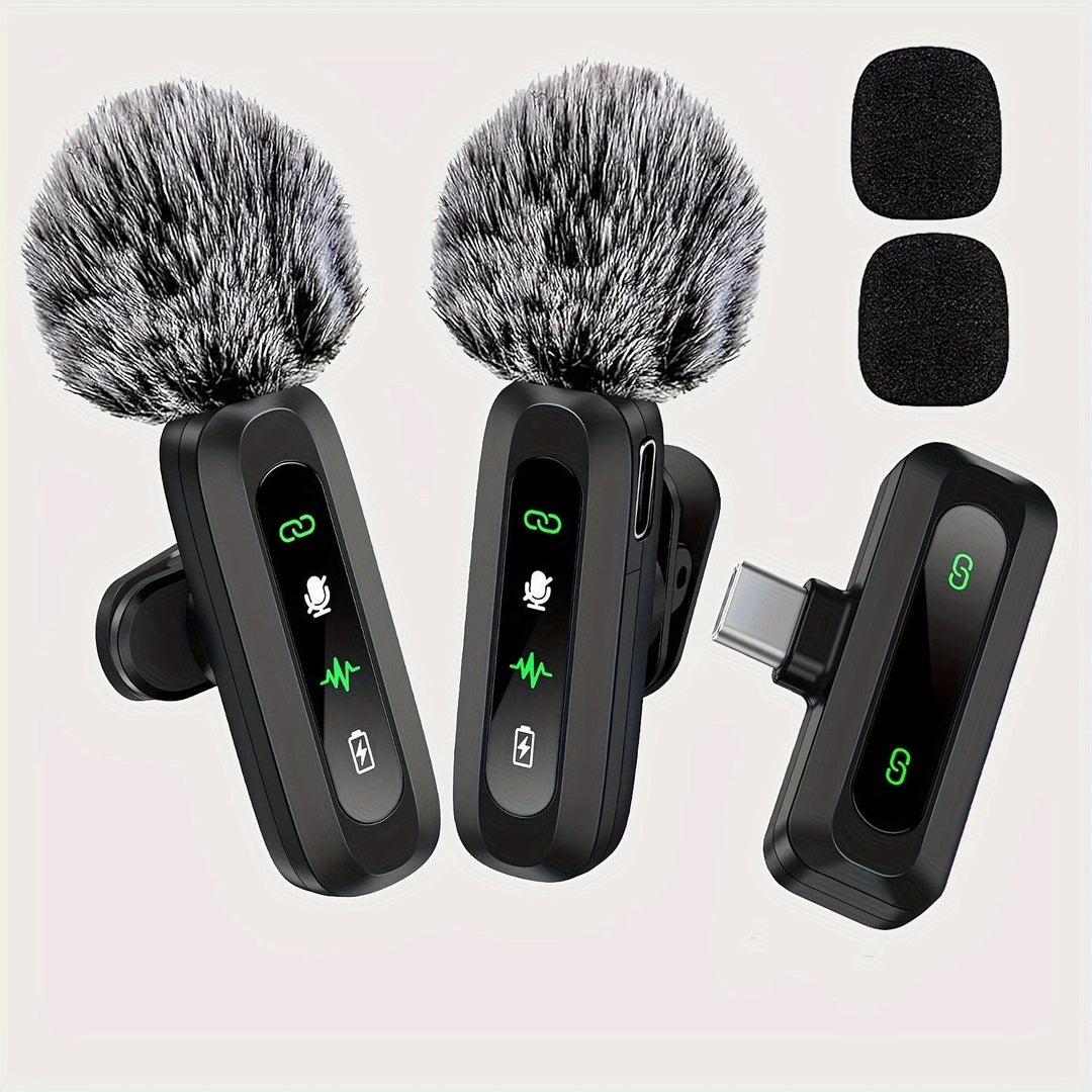 Wireless USB-C Clip Microphone for Smartphones, Tablets & Cameras