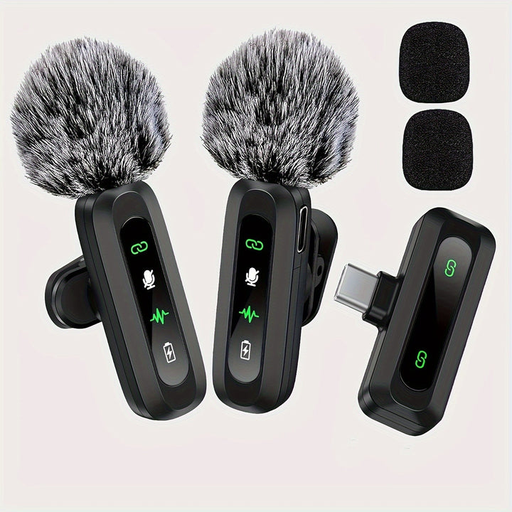 Wireless USB-C Clip Microphone for Smartphones, Tablets & Cameras