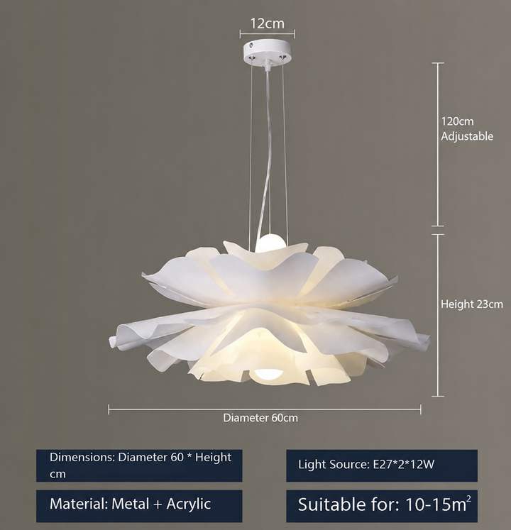 Lustre in the form of a Nordic Lotus Flower Gupton
