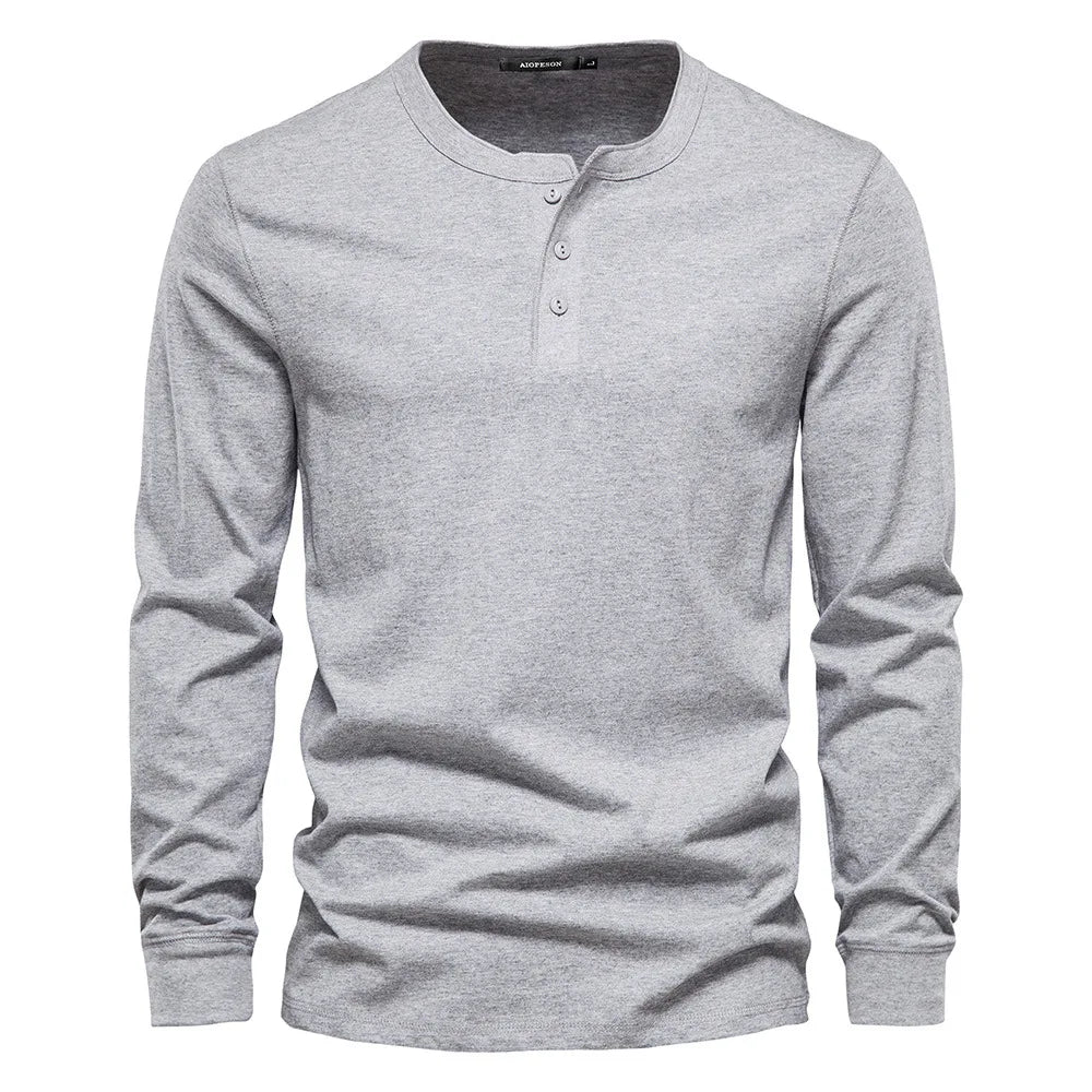 Men's Long Sleeve Shirt with Buttons Casual Comfortable Fit