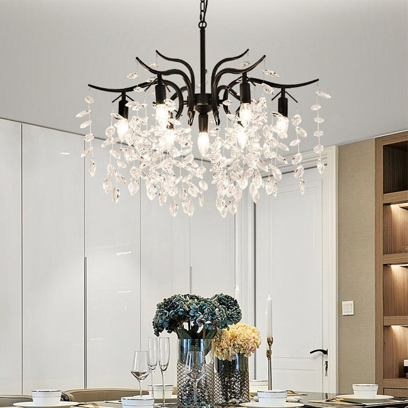 Kristy Luxe Wisteria Flower Crystal Chandelier