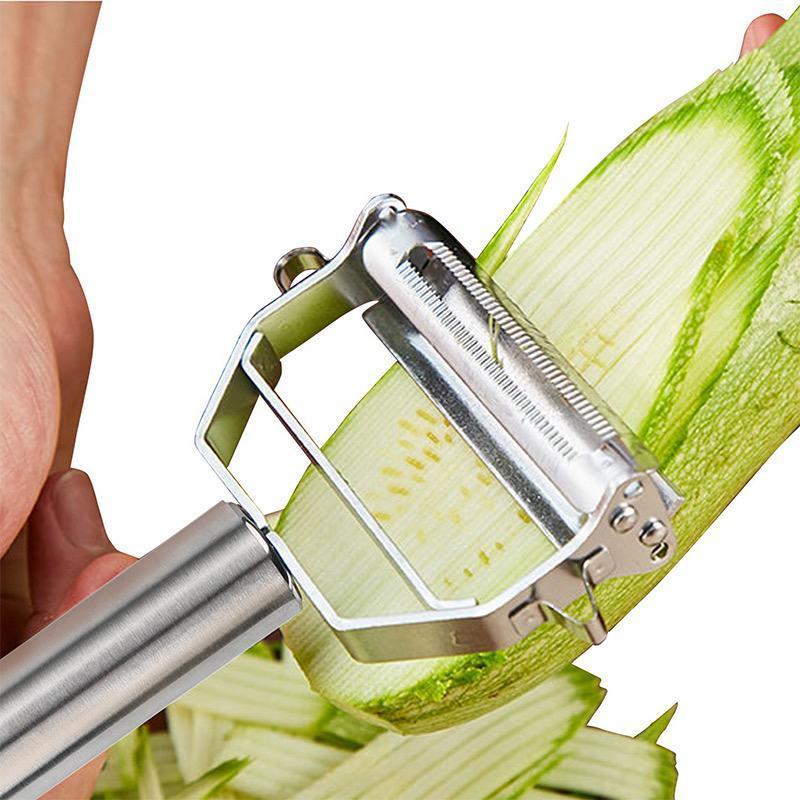 Dual-Blade Stainless Steel Vegetable Peeler and Julienne Cutter