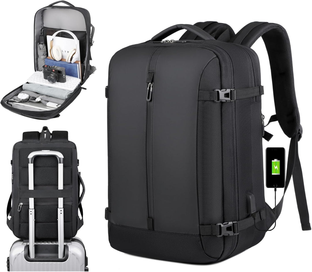 40L Expandable Waterproof Travel Backpack with USB Port & 17” Laptop Compartment – AirVoyage (Buy 1, Get 1 FREE offer)