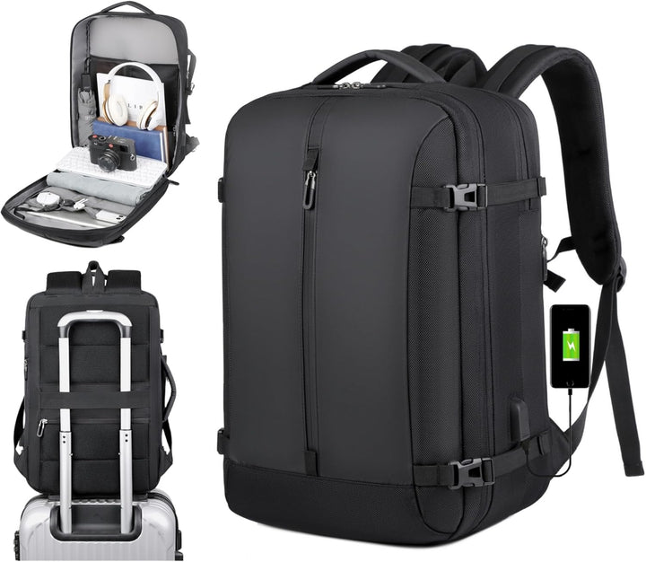 40L Expandable Waterproof Travel Backpack with USB Port & 17” Laptop Compartment – AirVoyage (Buy 1, Get 1 FREE offer)