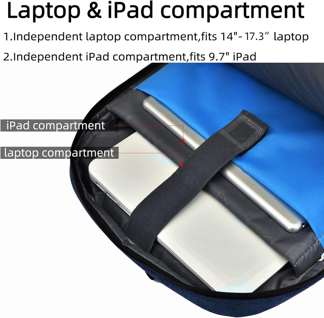ProTravel Laptop Backpack with USB Port & Water-Resistant Storage