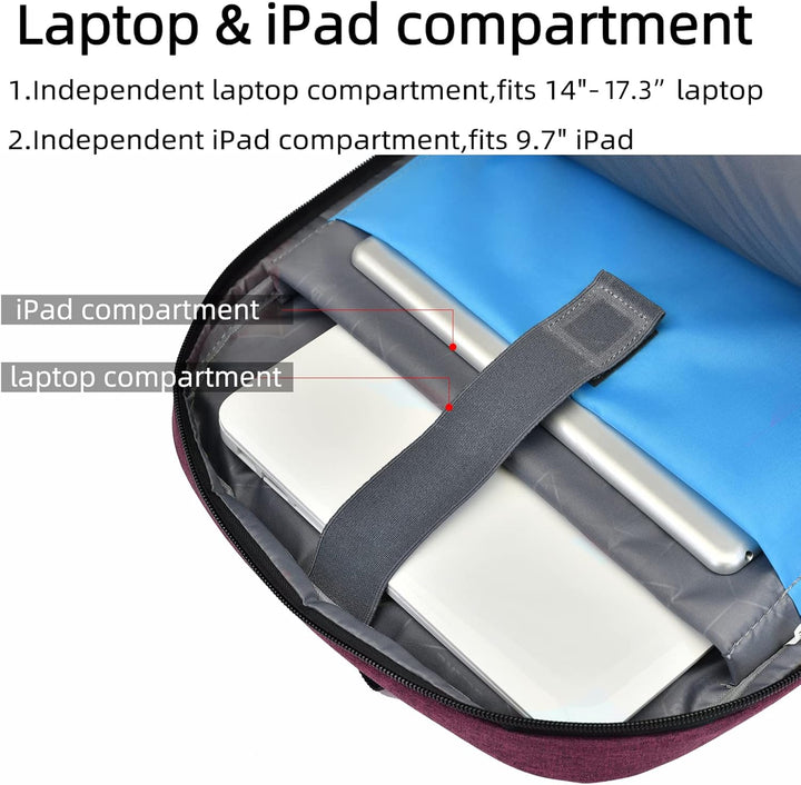 ProTravel Laptop Backpack with USB Port & Water-Resistant Storage