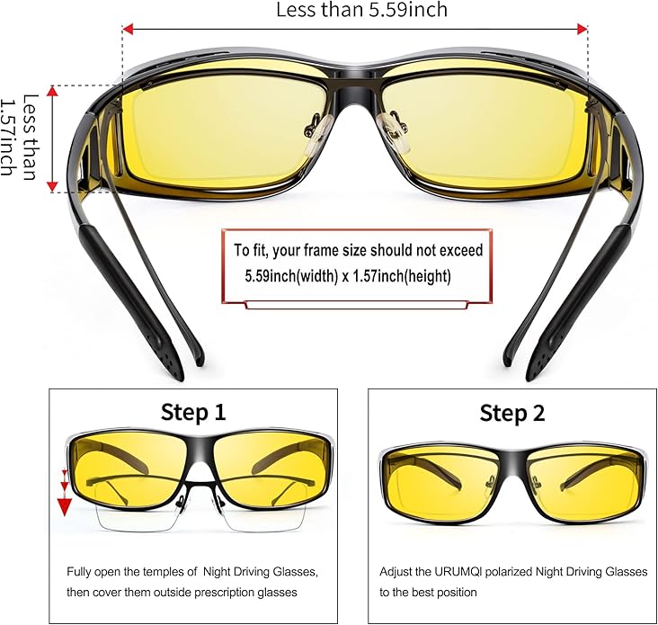 Night Driving Glasses | Anti-Reflective, Lightweight and Ideal for Poor Light Conditions