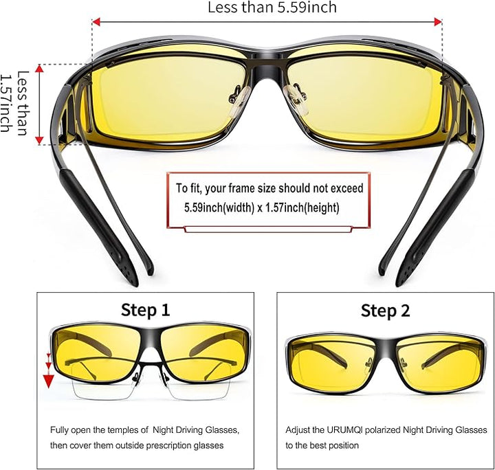 Night Driving Glasses | Anti-Reflective, Lightweight and Ideal for Poor Light Conditions