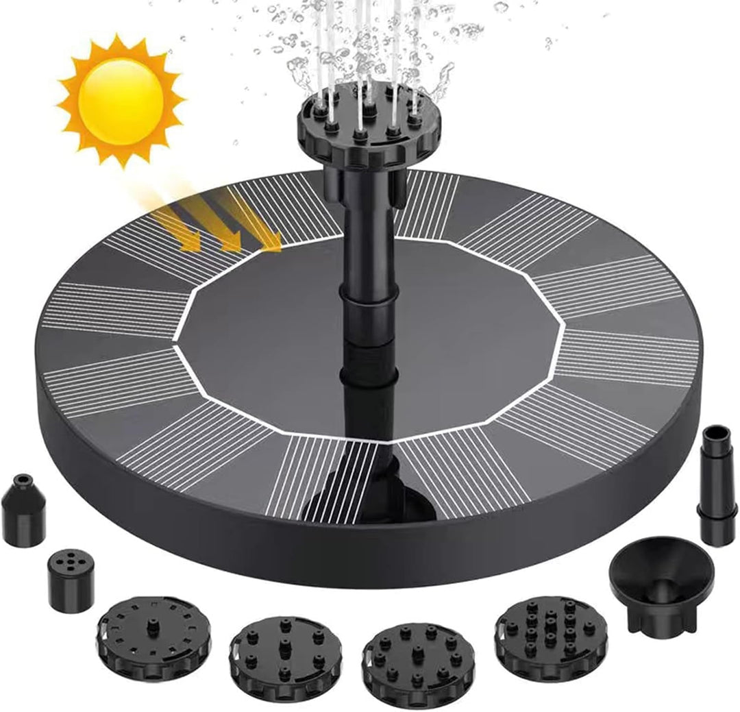 Solar-Powered Floating Fountain Pump for Ponds and Birdbaths