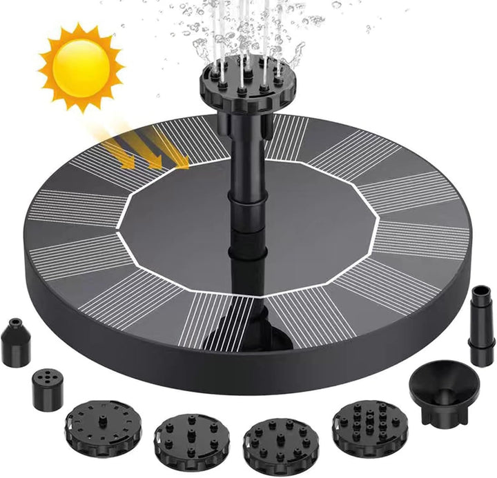 Solar-Powered Floating Fountain Pump for Ponds and Birdbaths