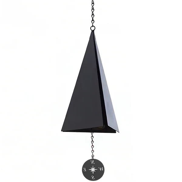 Coastal Compass Triangular Wind Bell - 20 Inch Outdoor Windcatcher