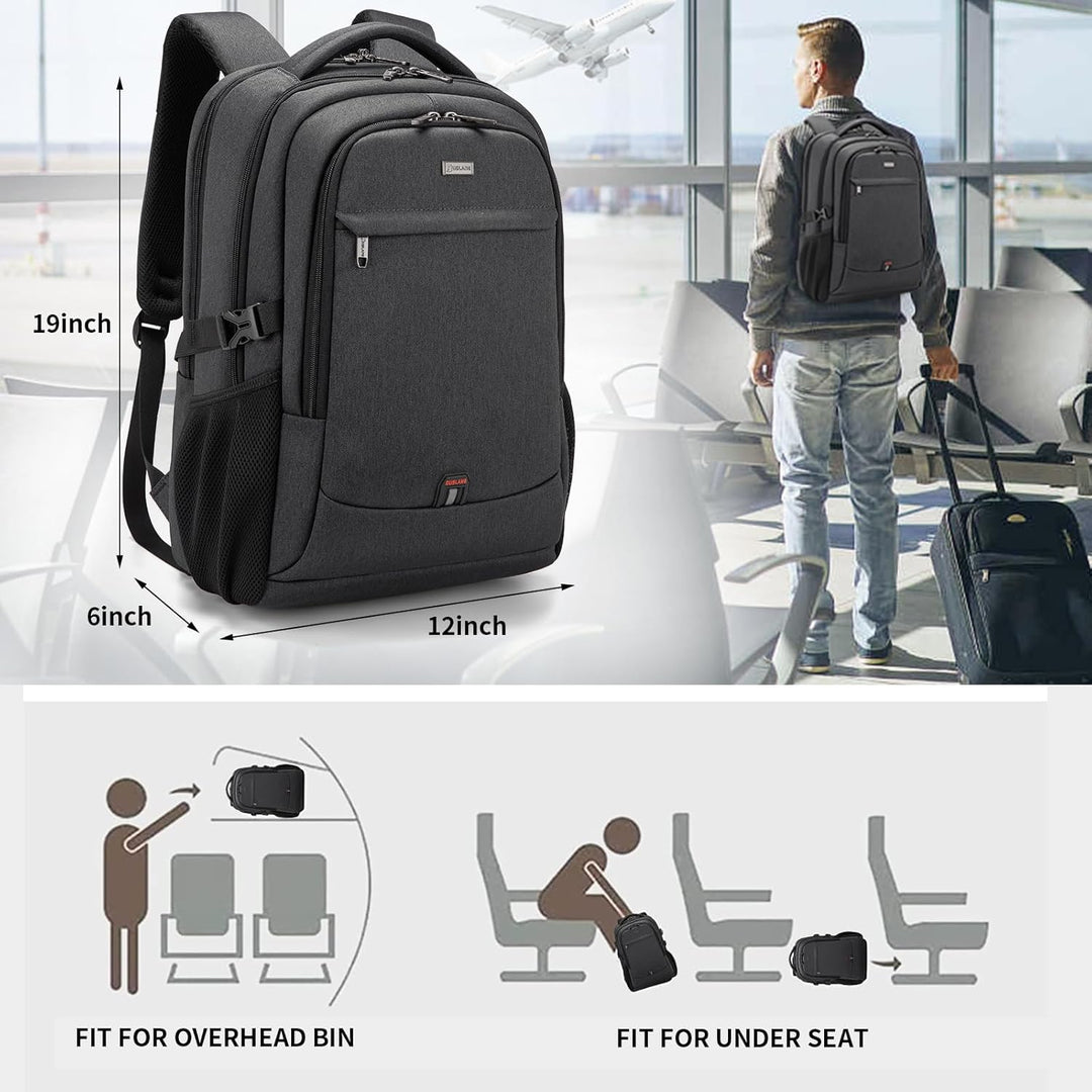 ProTravel Laptop Backpack with USB Port & Water-Resistant Storage