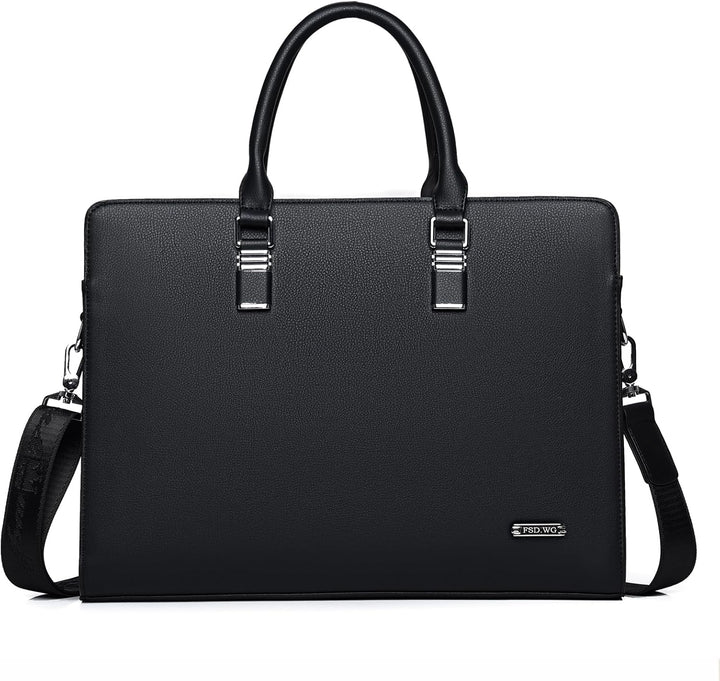 Professional Leather Laptop Briefcase with Multiple Compartments