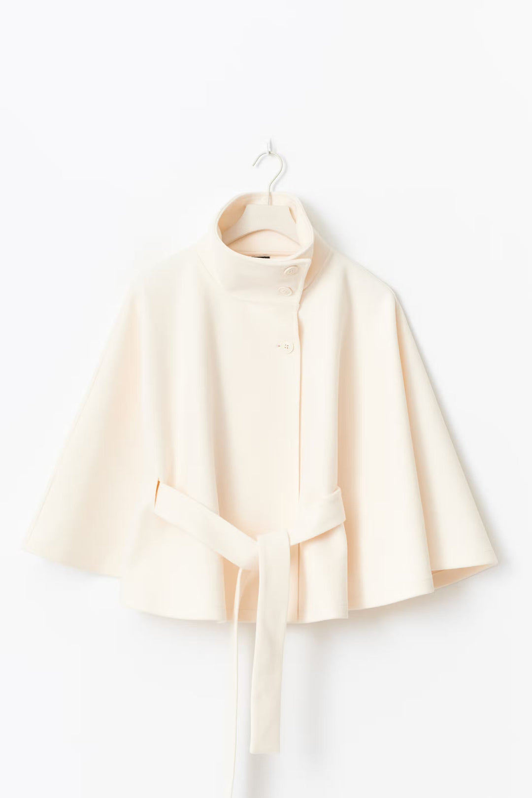 Cape Jas Dames Regular Fit High Collar Bow Belt Winter