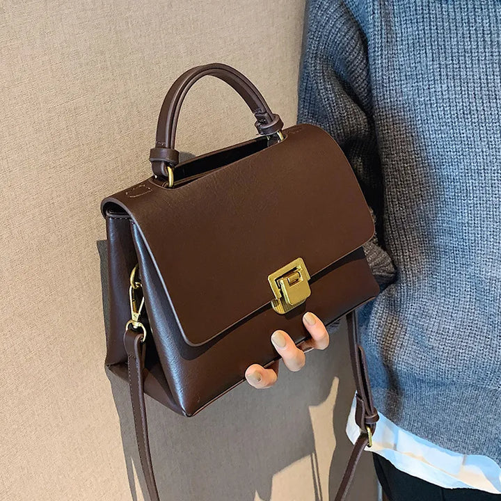 Reeve – Structured Vegan Leather Top Handle Satchel Bag