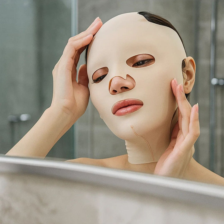 Overnight Compression Face Lift Mask – Reusable, Soft Ergonomic Fit for Mature Skin