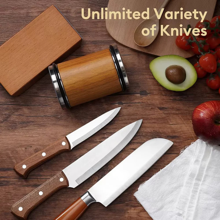 Precision Dual-Angle Rolling Knife Sharpener with Magnetic Guidance